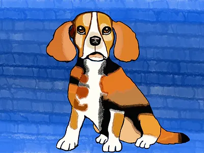 beagle animal animalart beagle clipstudiopaint csp digitalart digitalillustration dog illustration
