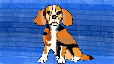 beagle animal animalart beagle clipstudiopaint csp digitalart digitalillustration dog illustration