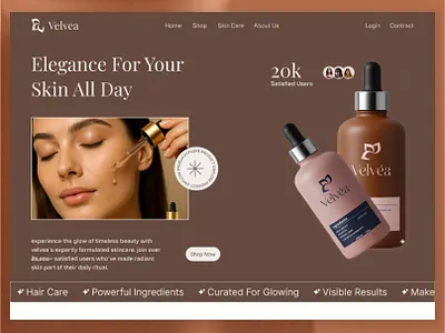 Fashion & Beauty Product website Landing page Design beauty beauty product website beauty website fachion website fashion product website figam graphic design grils beauty ui website women beauty