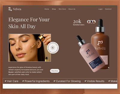 Fashion & Beauty Product website Landing page Design beauty beauty product website beauty website fachion website fashion product website figam graphic design grils beauty ui website women beauty