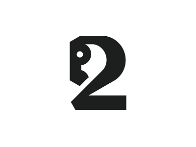Horse number two typography logo 2 anhdodes animal branding design lettering logo logo design logo designer logodesign minimalist logo number two stallion two typography