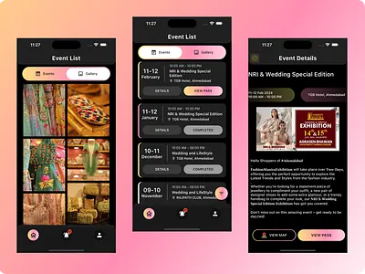 Fashion Mantra App – Your Trendy Fashion Companion animation app app design booking app branding design event app event management event ui design figma figma to app flutter app graphic design illustration logo mobile app development ui vector
