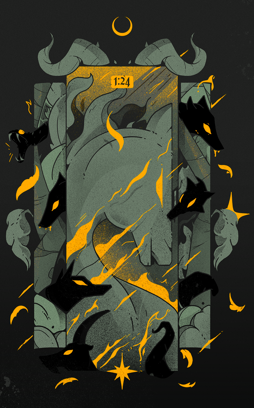 Rise of the Beasts animals art beasts bible fire genesis horse illustration snake surreal wolves