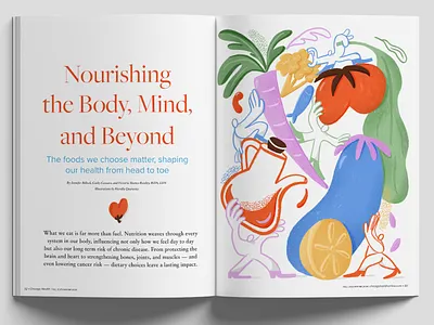 Chicago Health Magazine Illustrations editorial food health illustration magazine