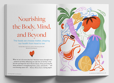 Chicago Health Magazine Illustrations editorial food health illustration magazine