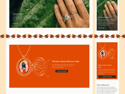 Redesign of an E-Commerce Website for a Jewelry Brand beautiful ui captivating ui creative direction design studio e commerce indian style interaction design jewelry website landing page mobile friendly modern ui modern web design original ui stylish website ui uidesign vibrant ui visual identity website website development