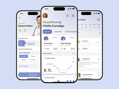 Health management app 💙 activity activity app app app design design fitness health healthtech ui ux