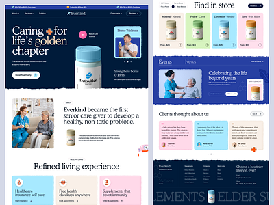 Everkind - Senior Care & Supplement Landing Page anti aging anti aging supplement gg health health supplement healthcare home care landing page medical care nursing care old care senior care senior supplement senior wellness supplement vitamins web design webdesign website design website designer