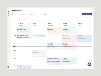 HI - Design Explorations appointments branding calendar design design system details minimal product profile schedule tables transcription ui users ux