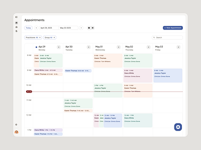 HI - Design Explorations appointments branding calendar design design system details minimal product profile schedule tables transcription ui users ux