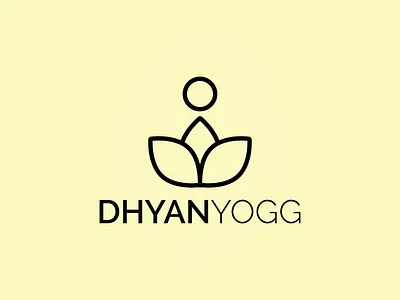 dhyanyogg, online yoga service branding graphic design logo