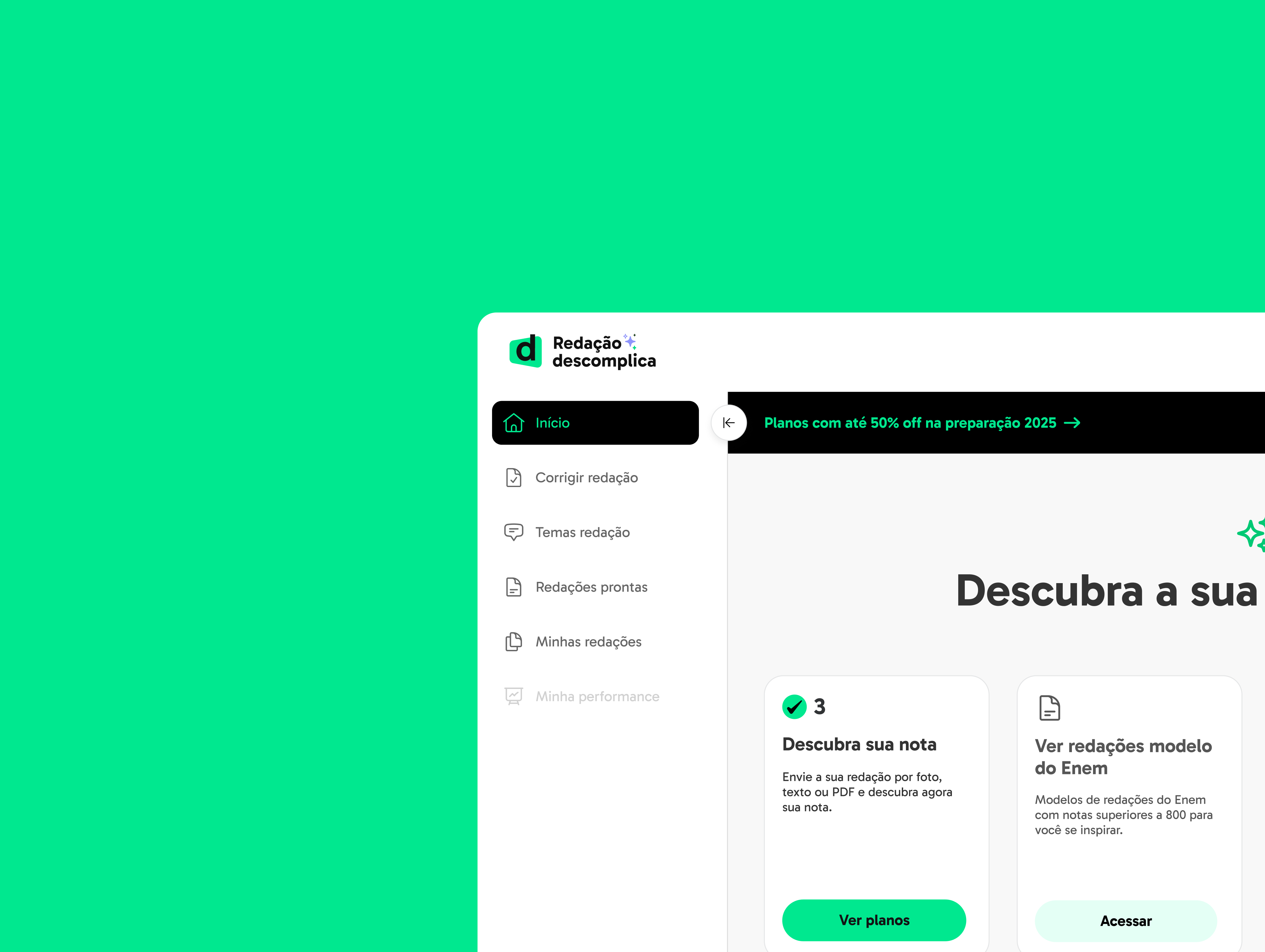 Redação Descomplica descomplica figma lp redação descomplica ui ux webdesign