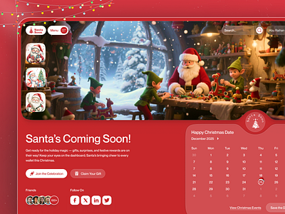 Merry Christmas christmas gift christmas idea christmas landing page christmas ui cool crypto exchanges crypto platform dragon year gift delivery happy christmas landing page design merry christmas new year new year idea santa claus snowtree web web design web site