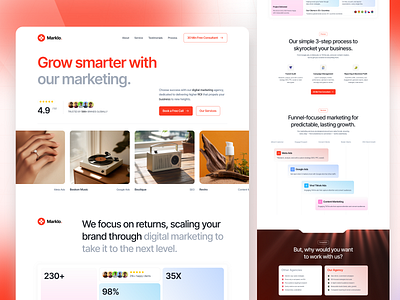 Digital Marketing Agency Website Design digital marketing website design marketing marklo template ui design uiux web design web ui design website design website redesign website template