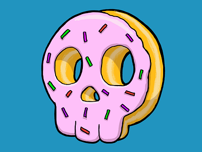 SkullNut food graphic design illustration skull