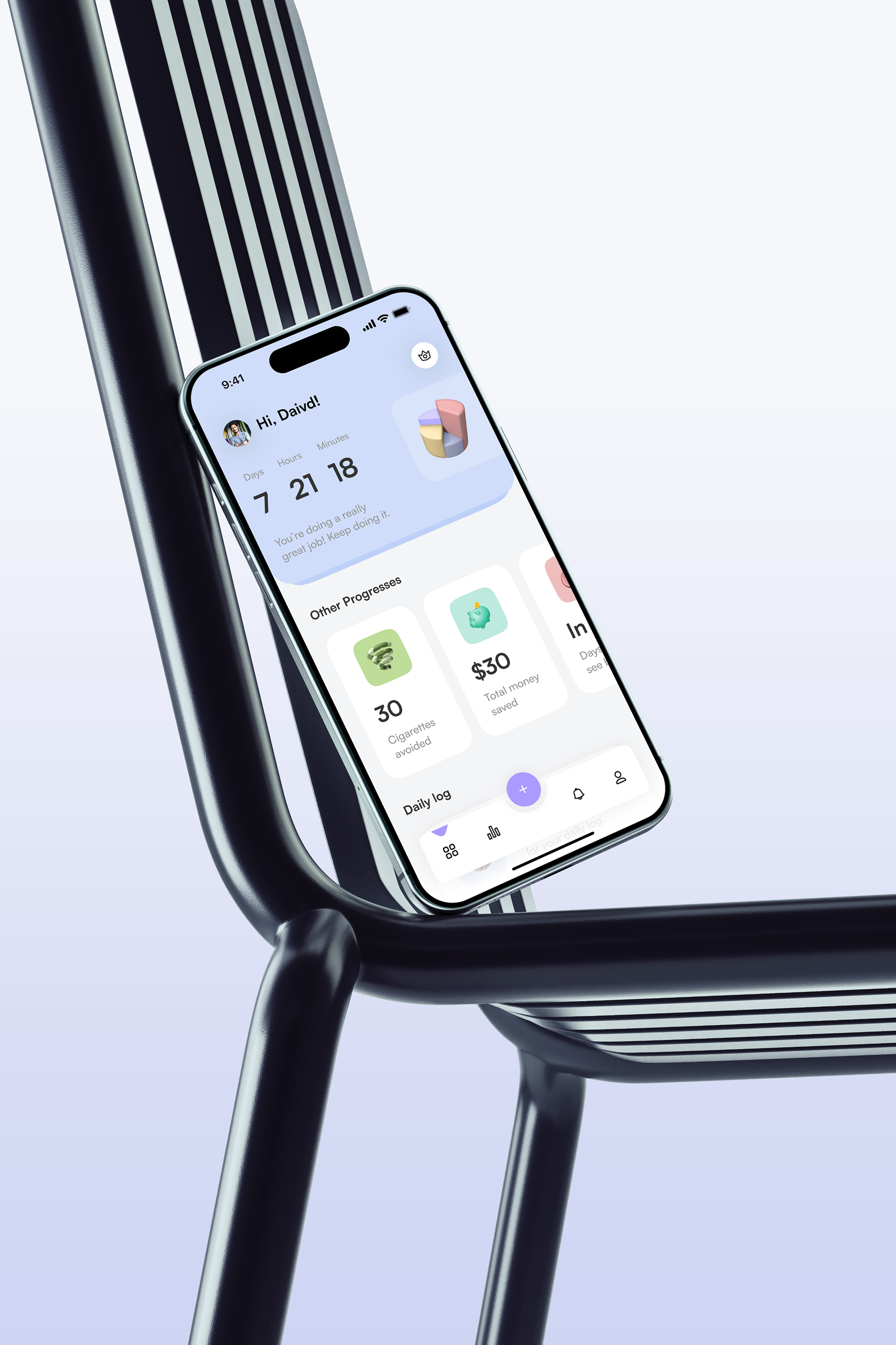 Track Your Progress — Habit Tracking App UI Design seamless ux design