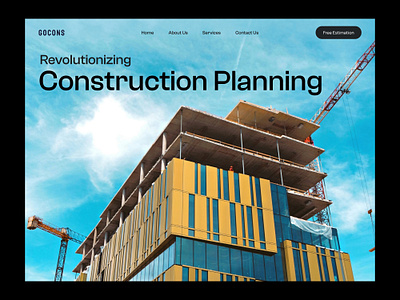 Modern Construction Website Design construction figma landing page minimal ui user experience ux website website design
