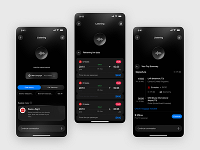 CoreAssist - Ai Voice Mobile App Design ai assistant ai voice ai voice assistant app app design app interface artifical intelegence ios app mobile mobile app mobile app design mobile ui product design uiux voice assistant voice assistant app
