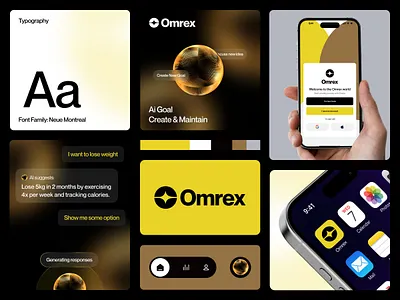 Omrex _ Smarter Goals, Simplified with AI. ai branding aiapp aiassistant aicompanion aidesign aidrivenexperience aiinterface aimotivation aipowered aiux branding focusapp futureofproductivity goalsettingapp goaltracking intelligentdesign mindfultech personalgrowthapp productivityapp smartgoals