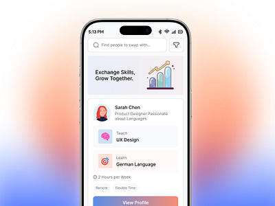 SkillSwap — Learn. Teach. Grow. Together. 🌍✨ app creativity design digitalproduct productdesign teachandlearn ui uidesign ux uxdesign