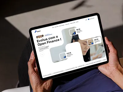 Fintech landing page design – Open Finance, KYC onboarding, cred figma graphic design motion graphics ui