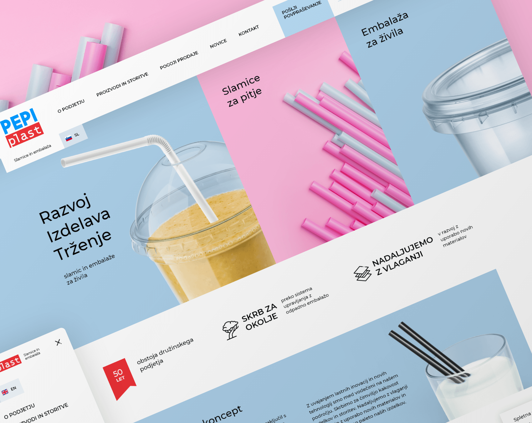 SEO-based website for a plastic goods producer bio plastic goods plastic goods ui design website website design website development