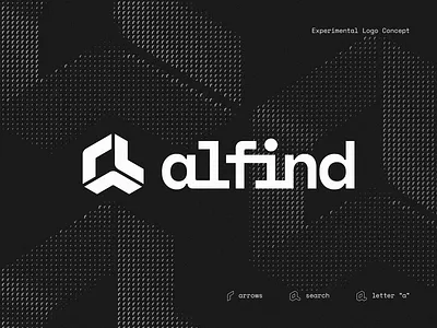 Alfind - Experimental Logo Concept ai ascii blockchain branding crypto defi design gradient icon identity learning lepisov lettering logo machine pattern tech web3