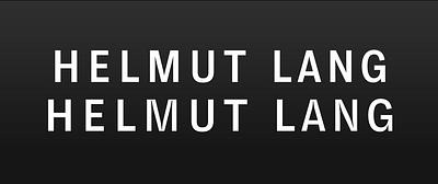 Helmut Lang Logo branding corporate design custom type design fashion font glyph identity logo type design typeface typeface design word mark