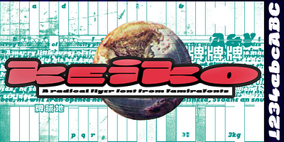 Keiko Titling cyber design display type flyer font glyph type design typeface typeface design