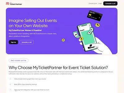My ticket partner - Homepage 2025 3d ai animation event booking graphic design homepage landing page ticket booking ui user experience user interface whitelabeling