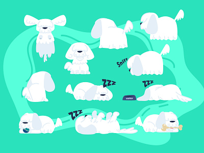 Sir Fluffington animal book character cute dog doggy fluffy funny illustration pet set