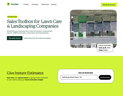 TerraTec: AI Sales Software for Landscaping & Lawn Care ai branding logo product design ui user interface web web design web developement