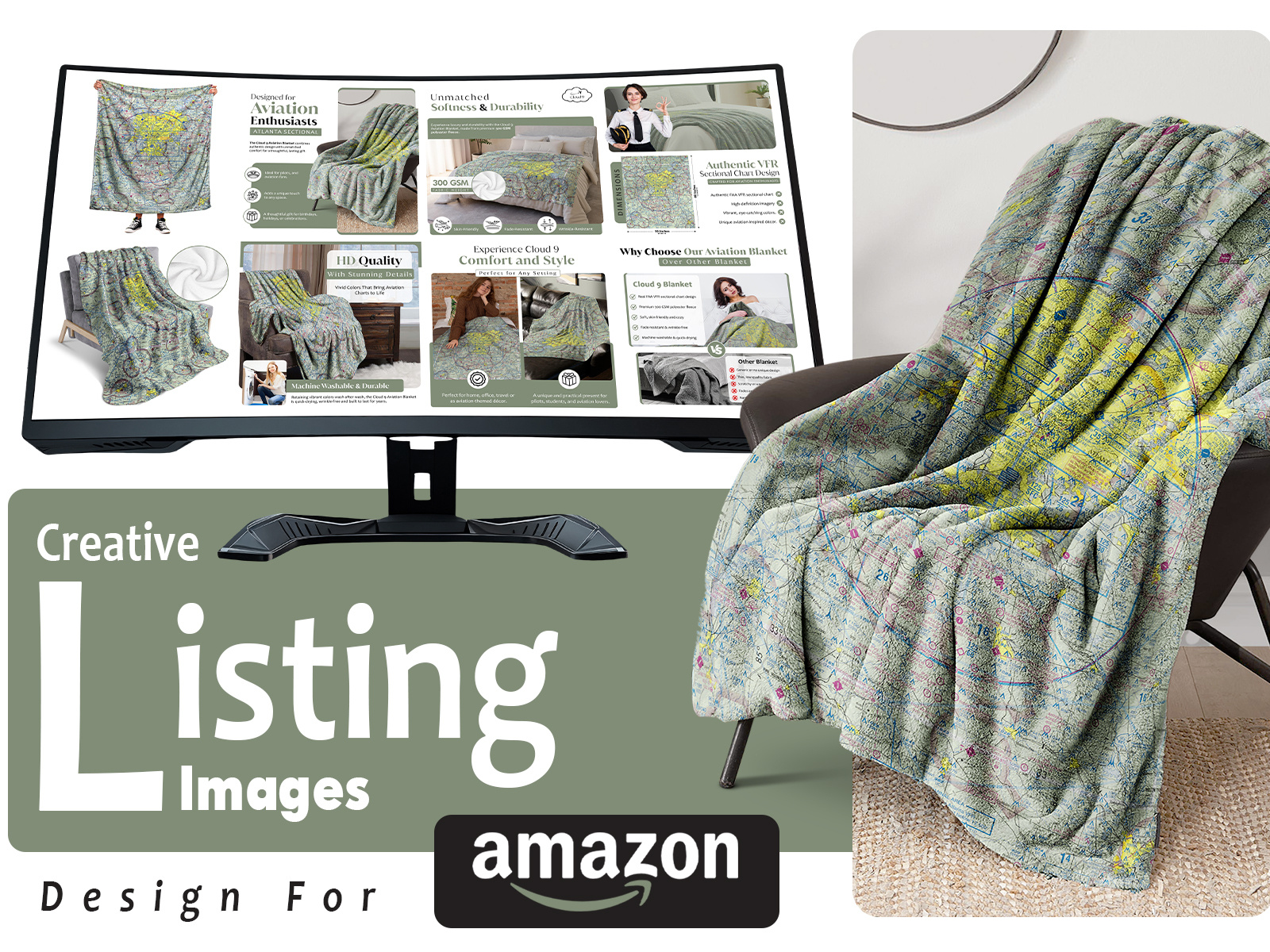 Example of Creative Listing Images Design For Amz