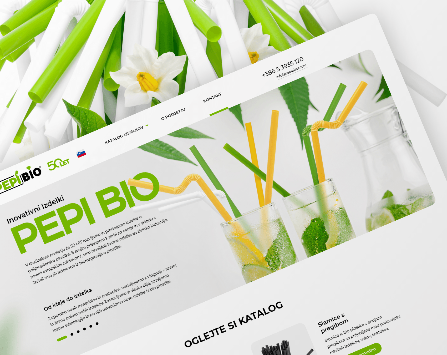 SEO-based website for a bioplastic goods producer bio plastic bio plastic producer website modx website ui design ux design website website development