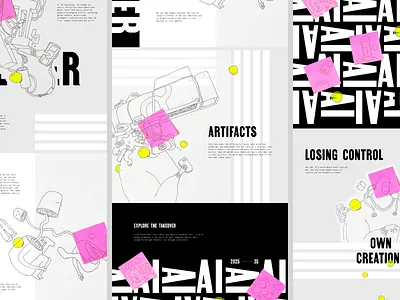 Mocktober: AI Takeover - Urgent Alert design illustration im jack dusty landing mocktober type ui website