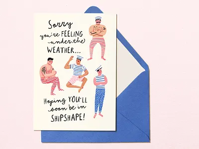 Using Everything's Peachy Font cards cute font fonts get well soon greeting cards playful quirky sailor typeface