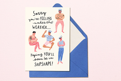 Using Everything's Peachy Font cards cute font fonts get well soon greeting cards playful quirky sailor typeface