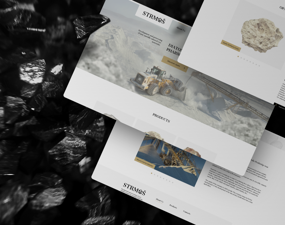 Website for a mineral mining company company website corporate website mineral mining company ux design website website design website development