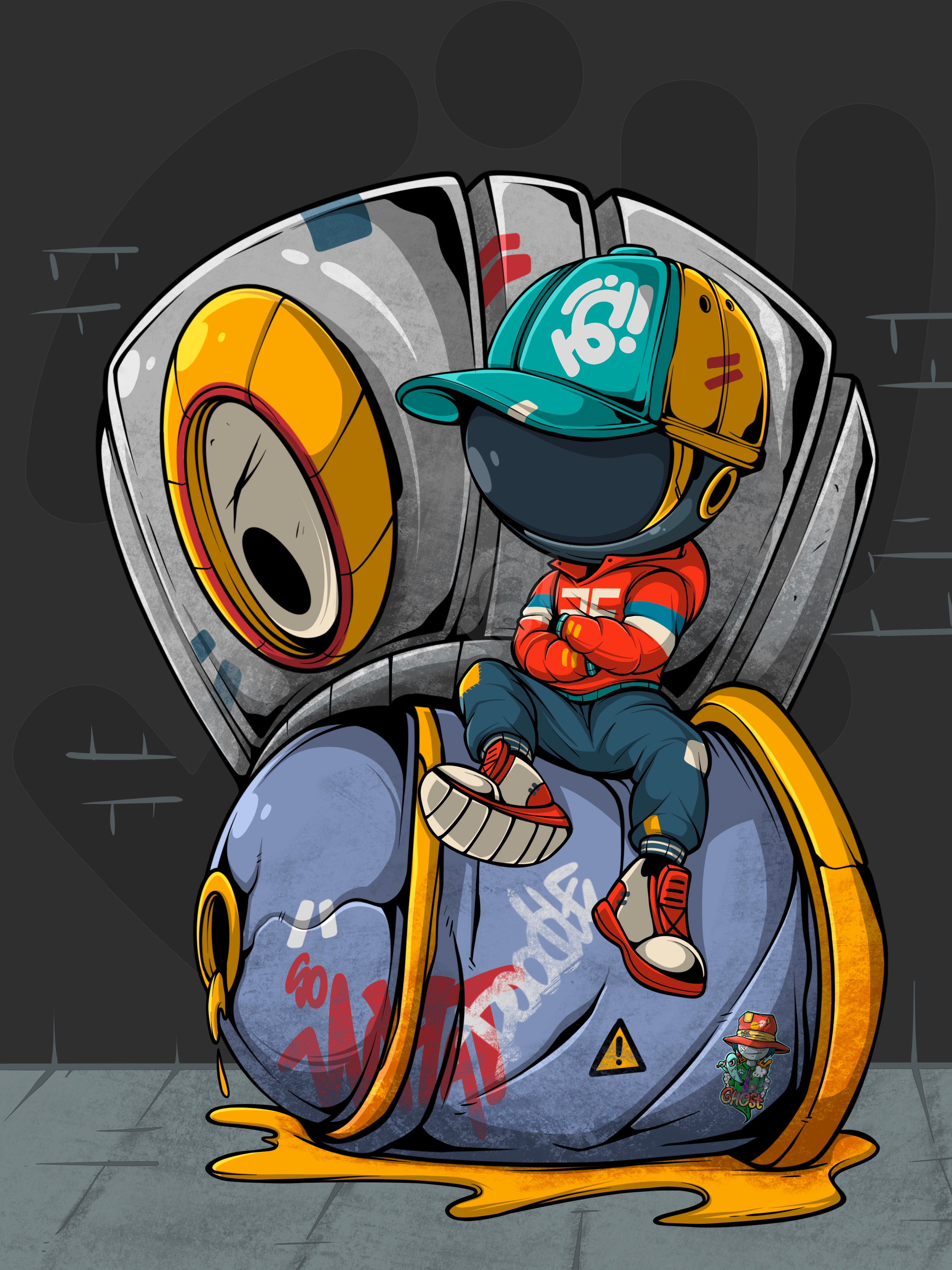 Hmm....what Next... apparel art character cyberpunk design doodle game illustration merchandise nft streetart vector