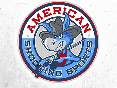 That donkey can shoot! chipdavid dogwings donkey drawing logo shooting vector