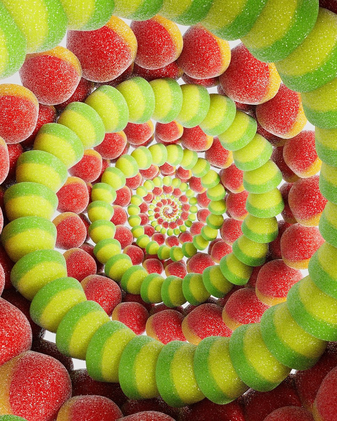 Gummy Bears Swirl 3d branding cgi design foreal illustration