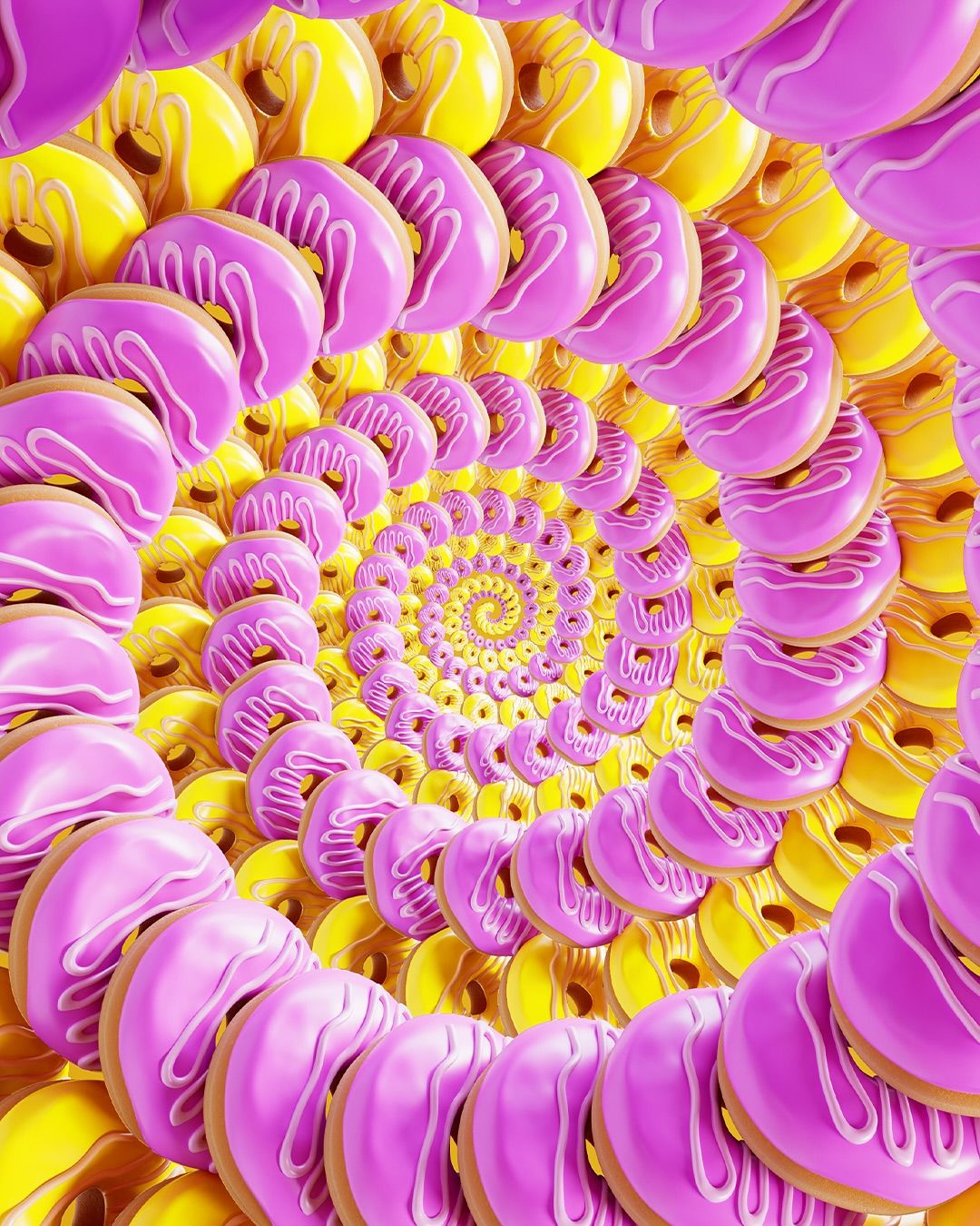 Doughnut Swirl 3d branding cgi design foreal illustration