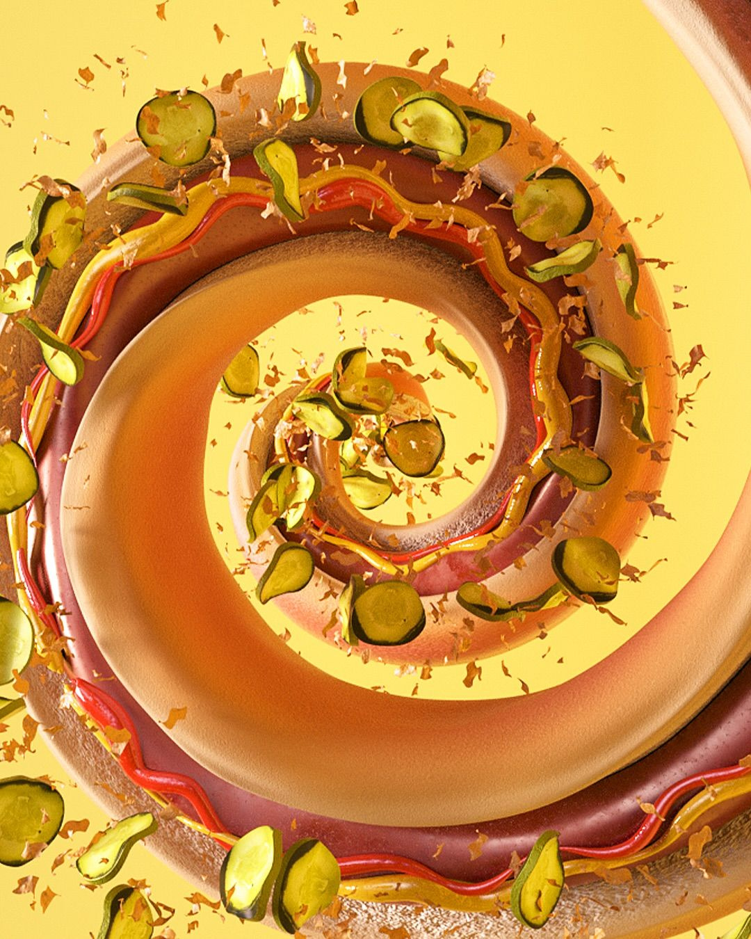 Endless Hot Dog 3d branding cgi foreal illustration