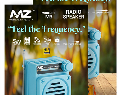 MZ M3 Radio Speaker | Social Media Design advertising branding creative poster design graphic design marketing modern poster design