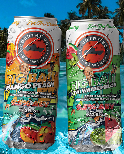 Country Boy Brewing Big Baits design graphic design packaging product