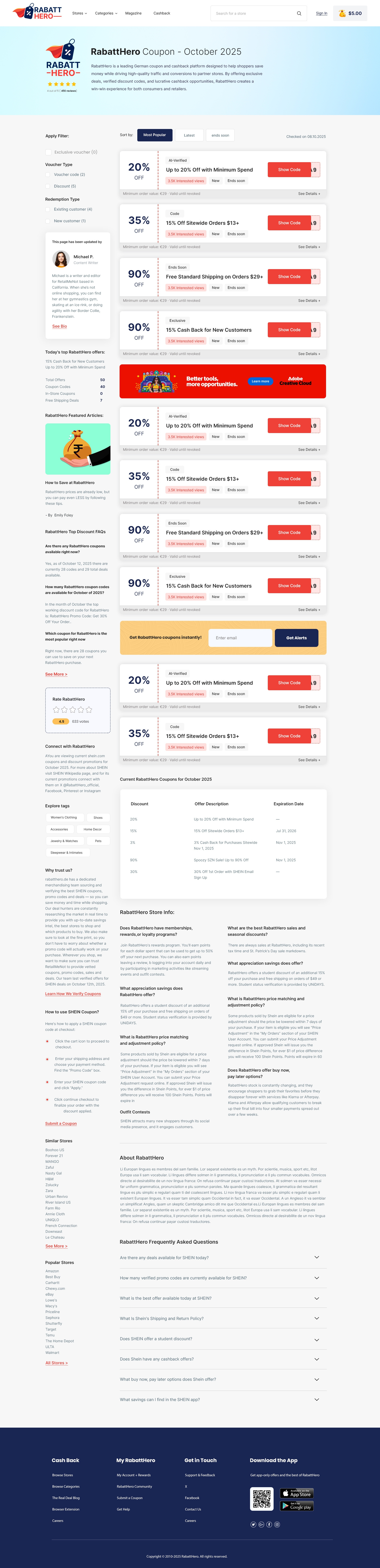 Homepage Design for a Coupon conversion And Cashback Website cashback coupon design home page illustration ui