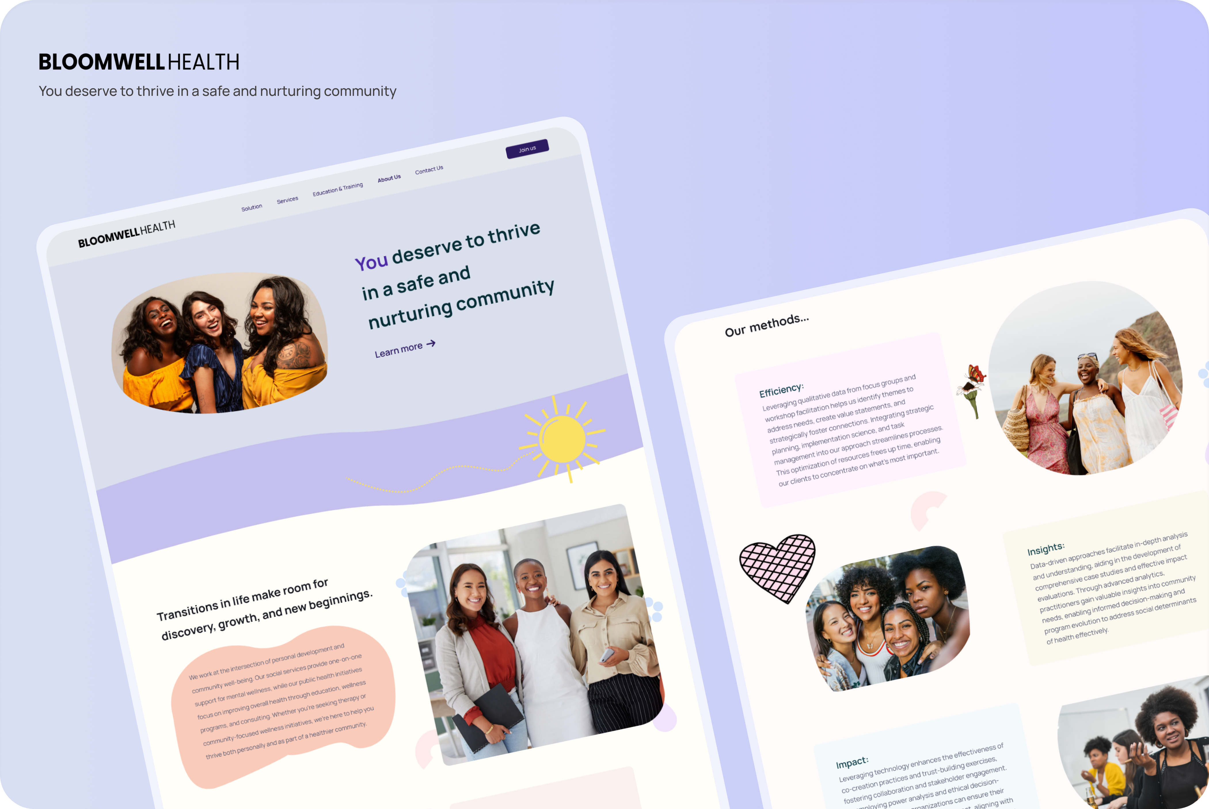 Bloomwell (Excerpt from the Case Study) adobexd branding design graphic design illustration minimal typography ui ux