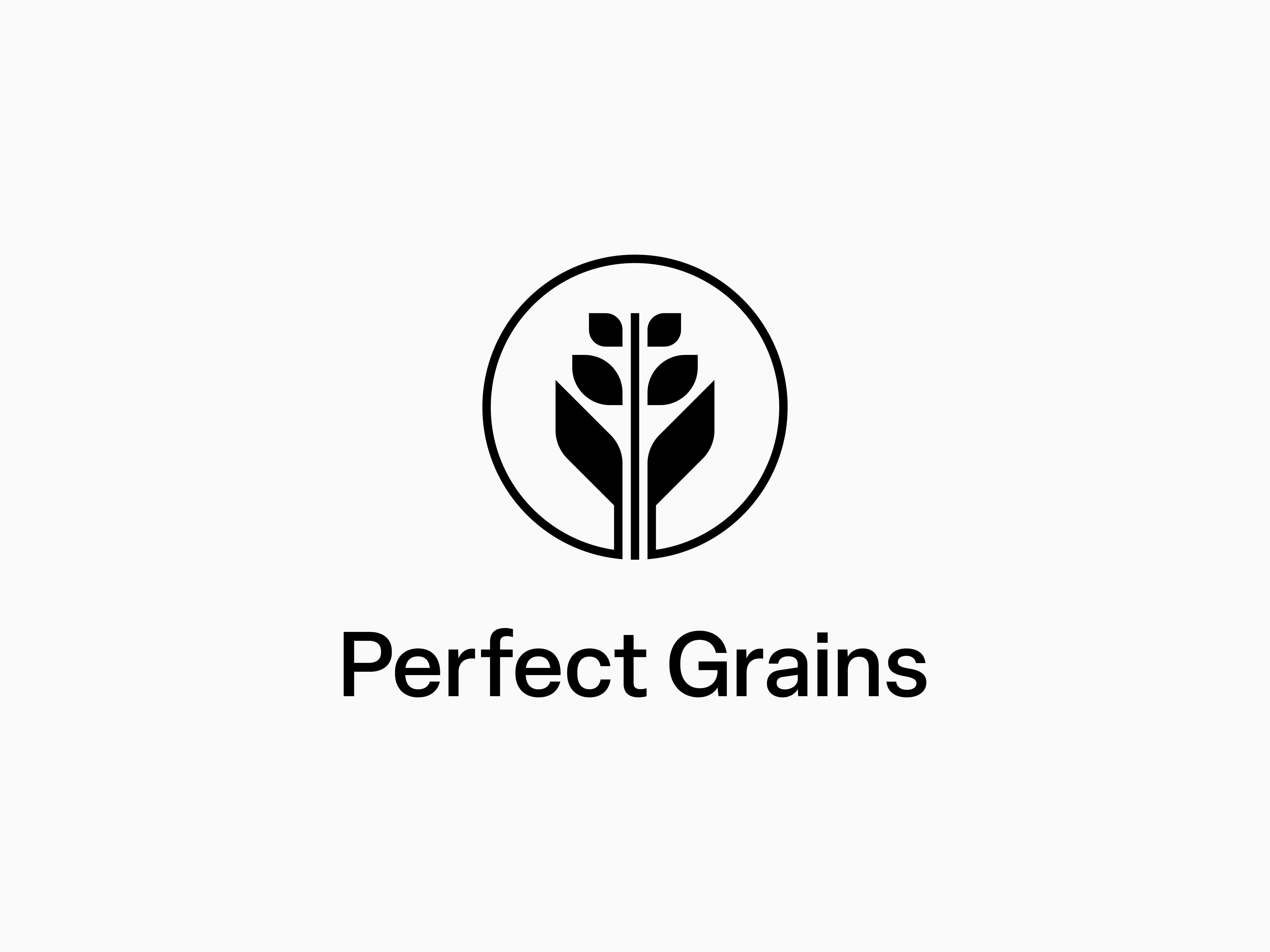 Perfect Grains — Identity Option 01 brand identity branding creative graphic design logo logo design minimal logo perfect grains symbol visual identity