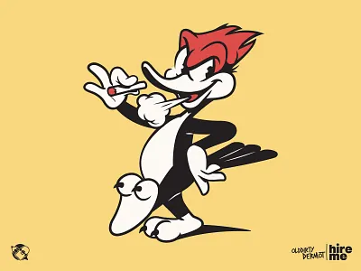 Woodpecker Mascot character design design graphics illustration t shirt design tee design vector vector design woodpecker