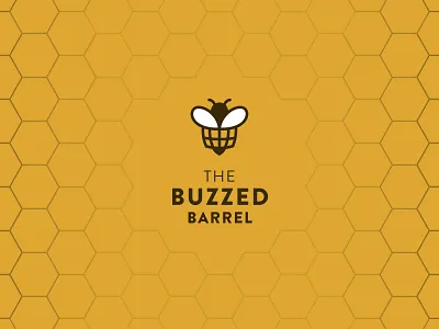 The Buzzed Barrel barrel branding honey illustration logo whiskey
